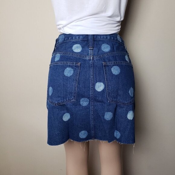 MADEWELL Denim-A-Line Polka Dot Micro and Ultra Mini Denim Skirt - Picture 5 of 11